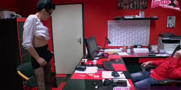 German Gangbang Casting With A Horny Secretary