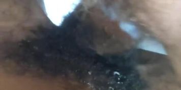 Little white girlfriend creams for boyfriend's big hard black dick