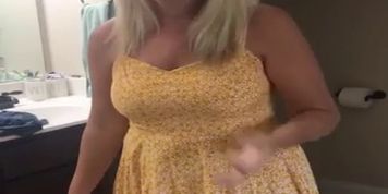 Stunning pawg wife upskirt and flashing ass