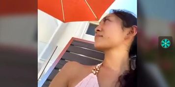 Asian Flashing pussy in Bikini