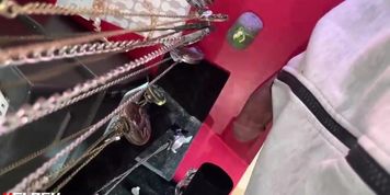 Flash cock on counter in store