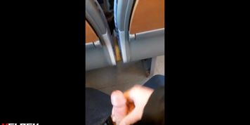 Cum on Woman in Train