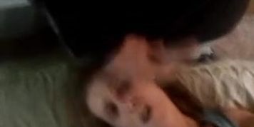 college teen cums on her face while husband fucks her, huge amateur cumshot/facial POV
