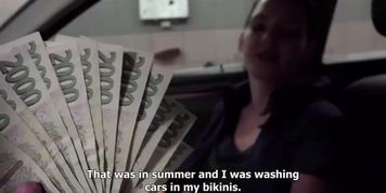 Stunning Car Washer Having Sex With Public Agent For Money