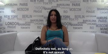 Attractive Girl Solo At Casting (Paula Gomez)