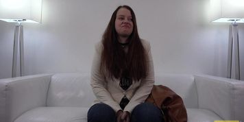 Cute Brunette Takes Dick At Casting