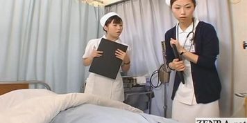 Subtitled CFNM Japanese nurses prep for intercourse