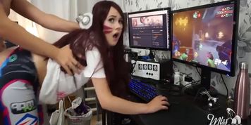 D.Va having a quickie while gaming - Miss Banana