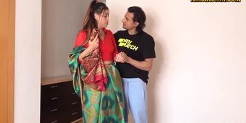 Indian hottie cleans the house and seduces the lad