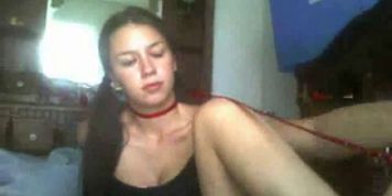 am; Cute brunette teen on webcam