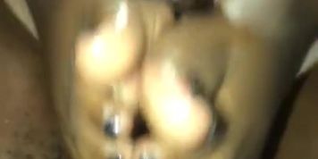 Jamaican ebony teen amateur footjob, oiled dick massage