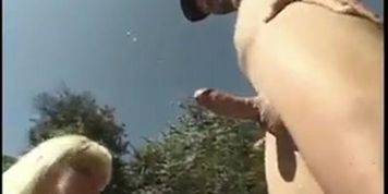 Cotton Candy dp fucked outdoors