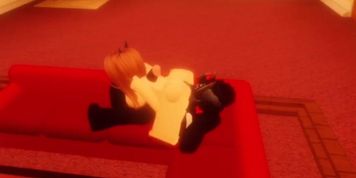 Brunette thick roblox girl gets fucks stepbro on their couch