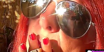 She Loves Dick Smoking Slut Watches Guy Jerk Off