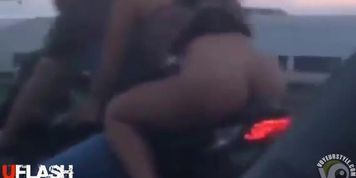 mind-blowing ass rides the motorcycle