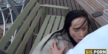 SISPORN Sexy teen will smoke even if it takes to make it with stepbro