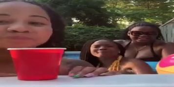 Fb live pool twerk and nip slip 