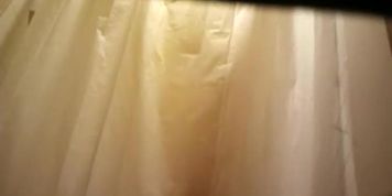 Checking a clumsy sexy girl in a shower