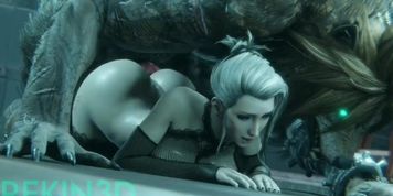 FF7- Scarlet and Cloud werewolf