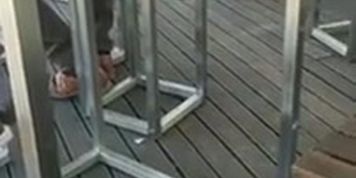slutty wife sitting no panty in cafe