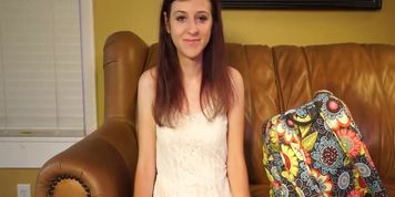 Teen girl Katie in casting couch screw session