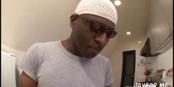 Japanese beauty tries her first rough black cock