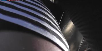 Hot skinny-ass upskirt video of a darling in public
