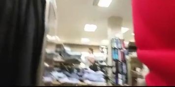 Flashing dick in clothes store