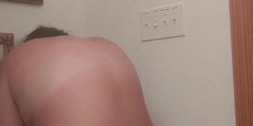 Teen pawg tries to ride fat dildo before shower