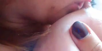 Milf teasing her super big tits for free on cam