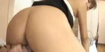 Aya nurse with big boobs rides and sucks boner