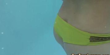 Busty teen eats out lesbo