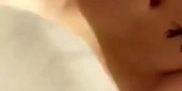 Hot girl jerk off her pussy in public room