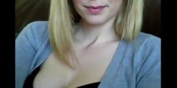 blonde camgirl chat and strip for viewers - panties lover