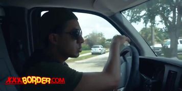 Illegal border crossing paid rough by hot latina pussy (Lexy Bandera)