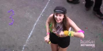 Coed Flashers Invade Mardi Gras