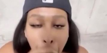 Big Tits Ebony Hard Sloppy Blowjob