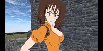 MMD Giantess Diane Trample Meliodas (Mollys Bedroom)