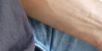 SUPERHORNY: Jacking off while driving unzip jeans