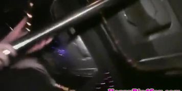 Teasing bachelorette partying and showing ass