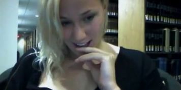 Flashing Her Tits And Pussy In A Libary - video 1