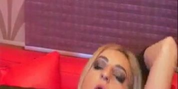 Blonde Chick In Black Stockings