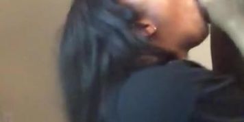 First time sucking my neighbor&rsquo;s big black sexy cock 