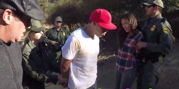 Captured latina threesome