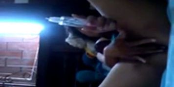 Khmer teen masturbates herself 