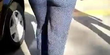 French jiggle booty in dress pants