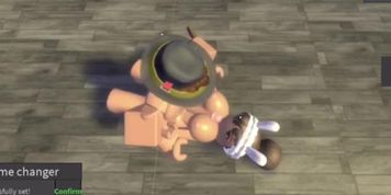 Roblox Porn: Horny Guy receives titjob from the thick ass bitch then cumshots
