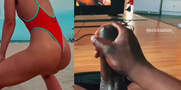 Me jerking off while watching Slim thick girl Twerking 
