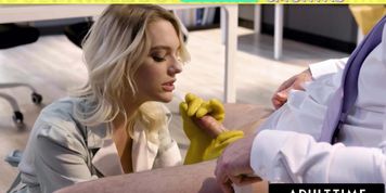 ADULT TIME - Sexy Office Maid Kenna James Teases Overworked Married Boss For Sneaky ANAL Affair (Seth Gamble)