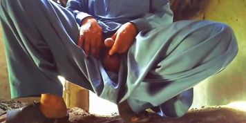 village gay showing big balls and masturbation